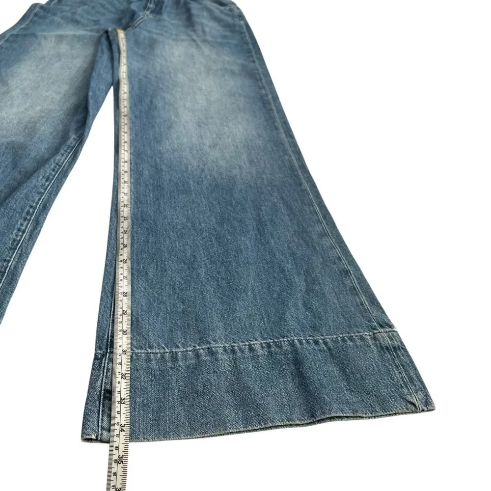 Triarchy x Anthroplogie Ms Onassis High Rise Wide Leg Jeans Size 30 Western Boho - Picture 11 of 12